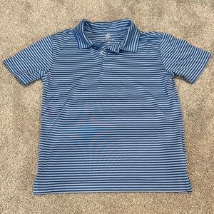 Class Club Light Blue & Navy Striped Polo Shirt